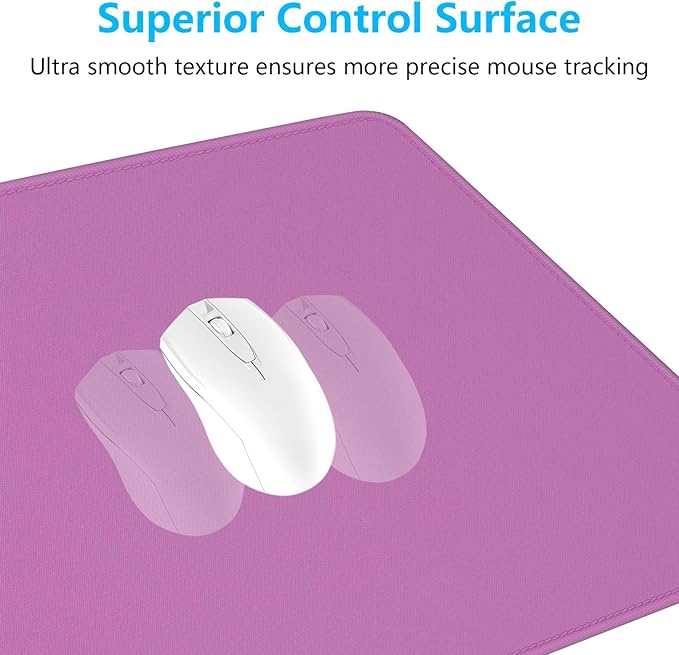 Dapesuom Large Gaming Mouse Pad, Extended Mouse Mat with Stitched Edges, Full Size Keyboard Pad with Non-Slip Base, Big XXL Computer Desk Mats for Gamer, Laptop, Office, 35.5 x 15.7in, Radiant Orchid