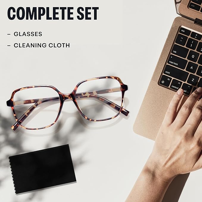miyya Blue Light Blocking Glasses for Women, Blue Light Glasses for Women Oversized Fashion Glasses