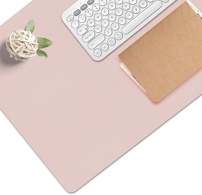 Mouse Pad and Keyboard Wrist Rest, Large Keyboard and Mouse Pad Set, Ergonomic Mousepad with Wrist Rest, Non-Slip Desk Mat Protector for Office, Home (35.4×15.7 Inches, Pink)