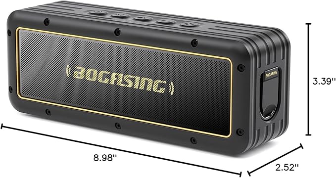 BOGASING G4 Bluetooth Speaker, Portable Wireless Speakers, 50W Stunning & Balanced Sound with Rich Bass, 24H Playtime, IPX7 Waterproof, Bluetooth 5.3, EQ, TWS, TF-Card, AUX, USB, for Outdoor Home