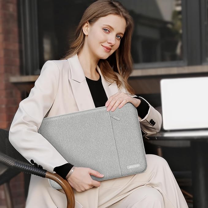 MOSISO Laptop Case 13 inch, Laptop Sleeve Compatible with MacBook Neo/Air/Pro 13 inch with A18/M5/M4/M3/M2/M1 Chip 2026-2016, Polyester Vertical Computer Sleeve Bag with Pocket, Gray