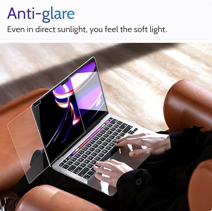Peslv 3-Pack Anti Blue Light Screen Protector for MacBook Air 13.6/13 Inch (2022-2026, M2 M3 M4 M5 Chip), 13.6inch Mac Laptop Glare Filter Uv Blocker Shield Cover Eye Protection Film