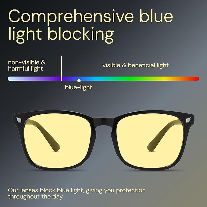 livho Gaming Blue Light Blocking Glasses for Better Sleep, Premium Night Driving, Computer Blockers for Man & Woman