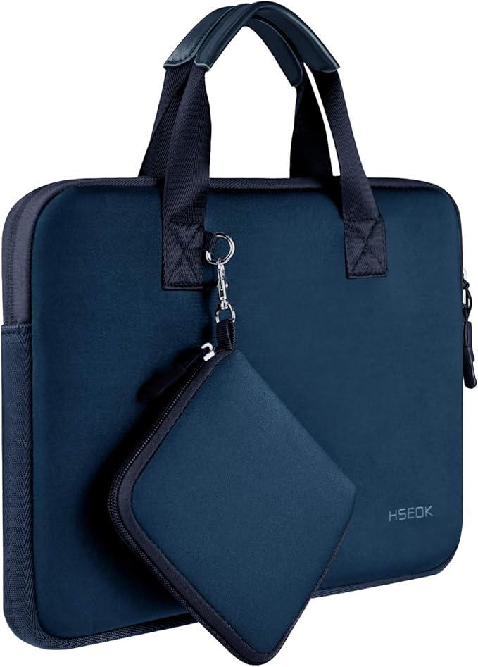 Hseok Laptop Sleeve 13.3-14 inch Case with Small Pouch, Neoprene Computer Bag Compatible with MacBook Neo/Pro 14 M5/M4/M3/M2/M1, Mac Air/Pro 13.3, XPS 14 and Most 13-14 inch Notebooks,D02B01