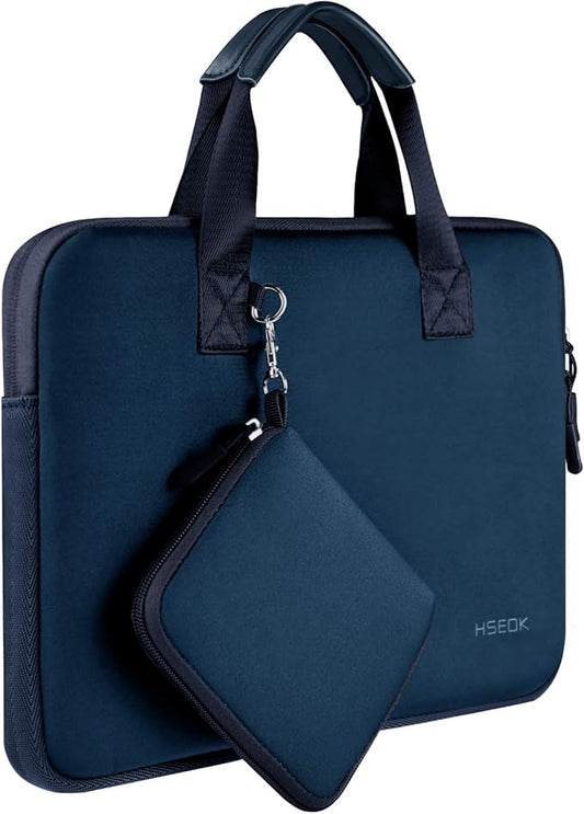 Hseok Laptop Sleeve 13.3-14 inch Case with Small Pouch, Neoprene Computer Bag Compatible with MacBook Neo/Pro 14 M5/M4/M3/M2/M1, Mac Air/Pro 13.3, XPS 14 and Most 13-14 inch Notebooks,D02B01