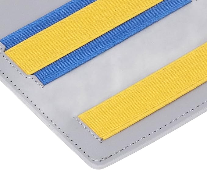 Portable Electronic Organizer Foldable Adhesive Tech Storage for Laptop Notebook Cable Wireless Plywood PU Leather 26x16cm 26x7cm (Yellow)