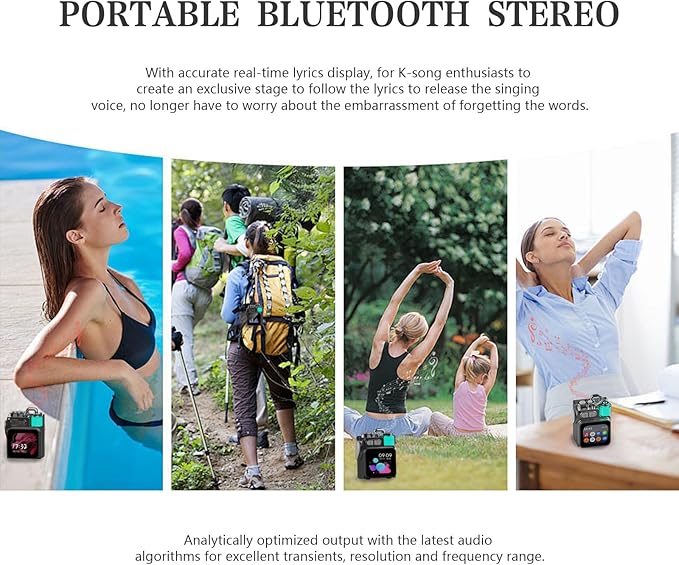 bosta Portable Bluetooth Speaker with Touch Screen, Wireless Stereo Pairing, Wild Mini Rugged Travel Outdoor Speaker, Metal Wild Cool Look, for Travel Home Shower Party Beach Camping Hiking (Gray)
