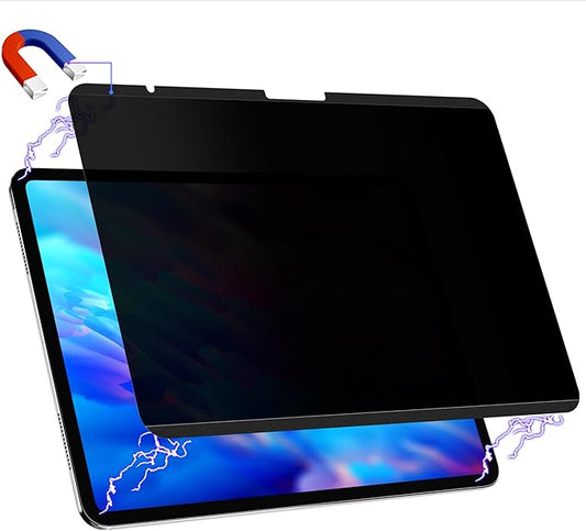 Peslv Magnetic Privacy Screen Protector for iPad Air 13 Inch (2024-2026, M2/M3/M4), Removable Anti Blue Light Glare Spy Private Filter, High Sensitive Bubble-Free Black Security Screen