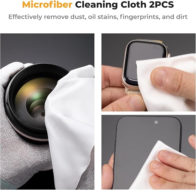 K&F CONCEPT 15-in-1 Camera Lens Cleaning Kit with Camera Blower, Glasses Wipes*10, Cleaning Liquid, Microfiber Cleaning Cloth*2, Lens Cleaning Pen for DSLR Camera Lens Filter Cell Phones - Image 5
