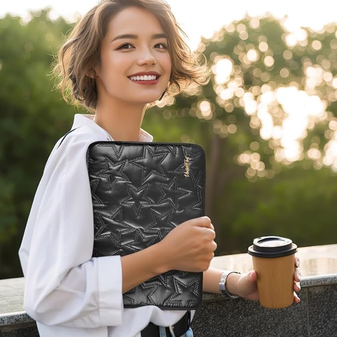 13 inch Laptop Sleeve Case for 13" MacBook Air M4/M3 2025-2018, MacBook Pro 13, 13" Latitude 5350/7320/7350, 13.4" Dell XPS 13, 13" ThinkPad X13 Gen / L13 Gen 5, HP Laptop Bag Cover, Black