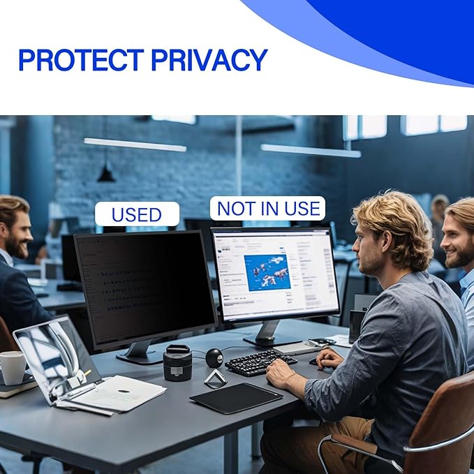 19 Inch Privacy Screen for Monitor with 5:4 Widescreen Monitor Blue Light Screen Protector - Anti-Glare - Anti-Scratch Protector Film for Data Confidentiality Privacy Shield [2 Pack]