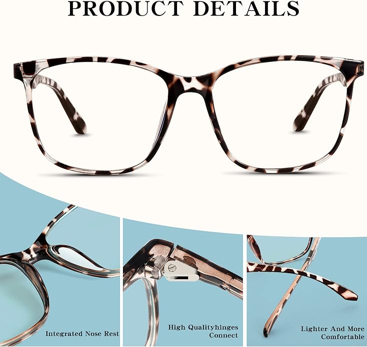 Oilway Blue-Light Blocking Glasses for Women Men - 3Pack Computer Reading/Gaming/TV/Phones Glasses Anti Eyestrain
