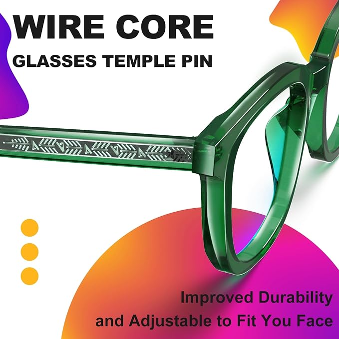 VISOONE Square Blue Light Blocking Glasses TR90 Anti Glare Computer Gaming for Women Men NOE