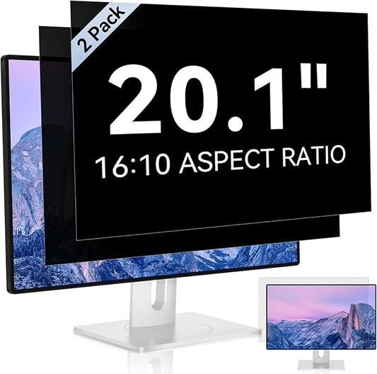Mamol [2 Pack] 20.1 Inch Computer Privacy Screen for 16:10 Aspect Ratio Widescreen Monitor, Eye Protection Anti Glare Blue Light Computer Monitor Privacy Filter, Removable Anti-Scratch 20in Protector