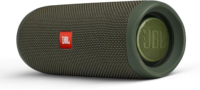 JBL Flip 5 (Green) + Bundle with divvi! Protective Hardshell Case