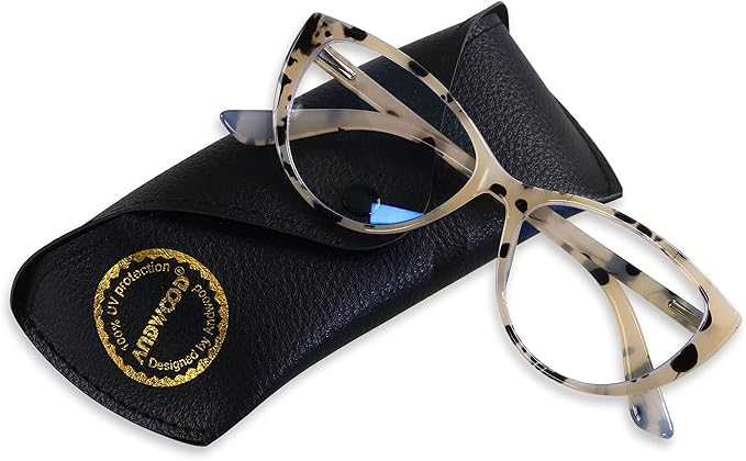 ANDWOOD Blue Light Blocking Glasses Women Bluelight Blocker Computer Cateye Clear Cat Eye Eyeglasses Frame AR003
