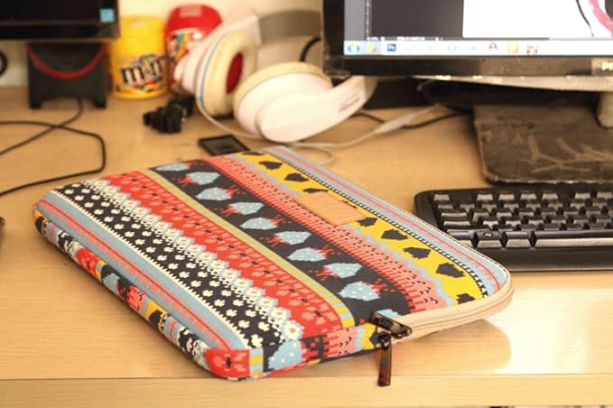 BSLVWG 13 Inch Laptop Sleeve Case, Water-Resistant Neoprene Notebook Computer Pocket Tablet Briefcase Carrying Bag/Pouch Skin Cover