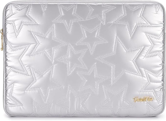 14-inch Sleeve Case for MacBook Pro M5 M4, Surface Laptop Studio 2, ThinkPad E14 Gen 6, IdeaPad 3i, 14.5" XPS 14, Inspiron 14, Yoga Pro 7 Gen 9, HP Laptop Bag Cover, Silver