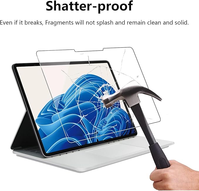 Megoo Glass Screen Protector for Surface Laptop Studio 2/ Surface Laptop Studio 14.4'', Easy Installation/HD Transparent/Scratch Resistant/Case and Surface Pen Friendly 9H Tempered Glass, 2 Pack