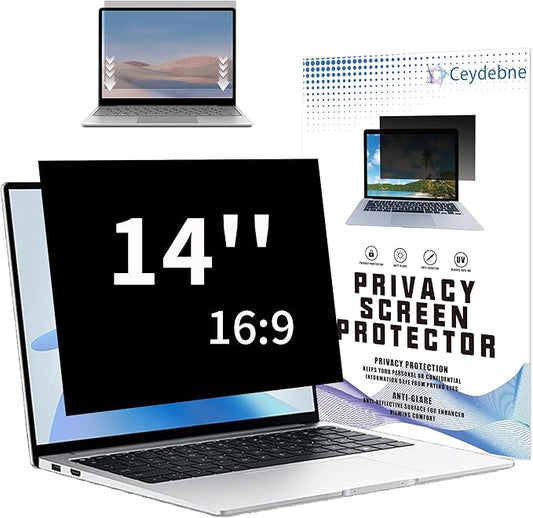 14 Inch Privacy Screen for Laptop with 16:9 Widescreen Laptop Blue Light Screen Protector - Anti-Glare - Anti-Scratch Protector Film for Data Confidentiality Privacy Shield