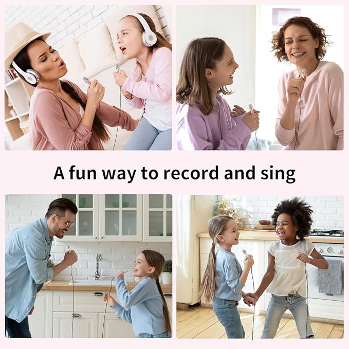 USB C Mini Karaoke Microphone for Android Phone, Laptop, Tablets Small ASMR Microphone for Voice Video Recording Singing, Vlogging, Podcasting YouTube (1 PCS Silver)