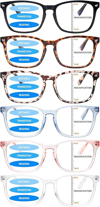 VIDEBLA 5 Pack Blue Light Blocking Reading Glasses,Spring Hinge Readers for Women Men,Anti UV Ray Filter Nerd Eyeglasses