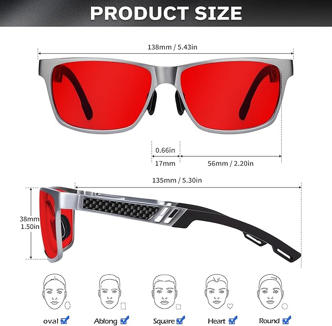 ANYLUV Blue Light Blocking Glasses Men Computer Gaming Glasses Lightweight Al-Mg Metal Anti Eyestrain Eye Protection