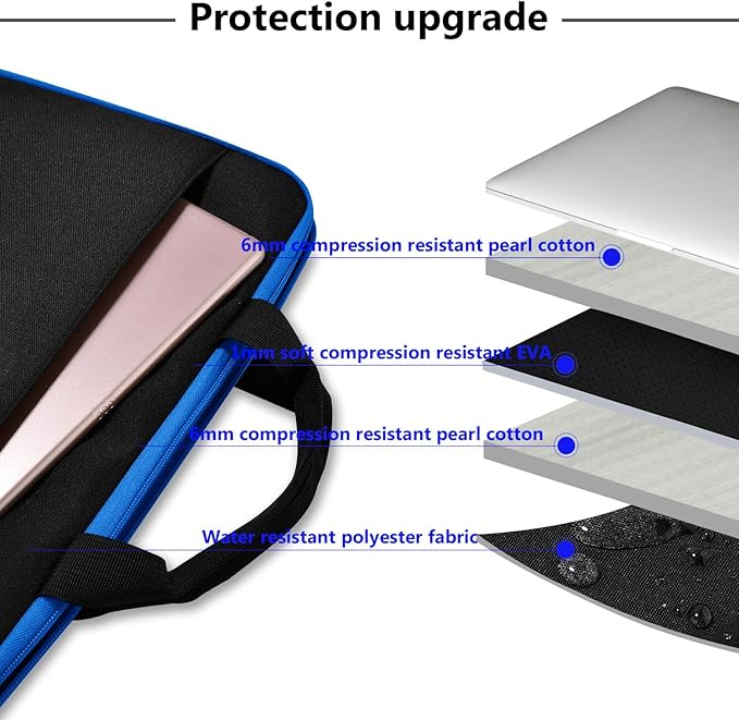 Hseok Laptop Sleeve 13-14 Inch Case Briefcase Compatible with MacBook Neo Pro 14 M5/M4/M3/M2/M1, All Models 13.3 Mac Air/Pro, XPS 13 14, Most Popular 13"-14" Notebooks,B01K02