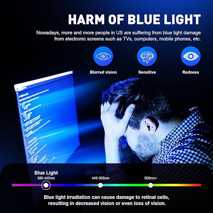 Blue Light Blocking Glasses Vintage Half Frame UV Clear Lens Anti Eyestrain Computer Gaming Glasses for Women Men(P58)