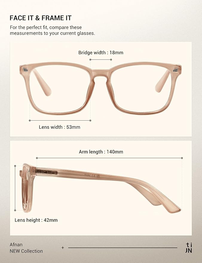 TIJN Blue Light Blocking Glasses for Women Men Square Frame Nerd Eyeglasses Anti Blue Ray Computer Screen Glasses