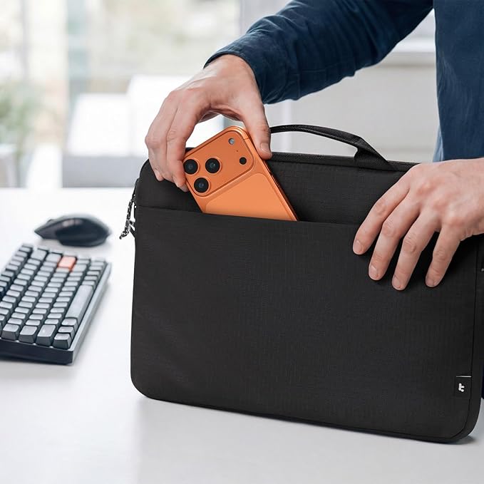 tomtoc 360 Protective Laptop Sleeve for 15-inch New MacBook Air 2025-2023 M4/A3241, M3/A3114, M2/A2941, 15'' Surface Laptop, Dell XPS 15 Plus, 15 MacBook Pro A1990 A1707, Water-resistant Carrying Case