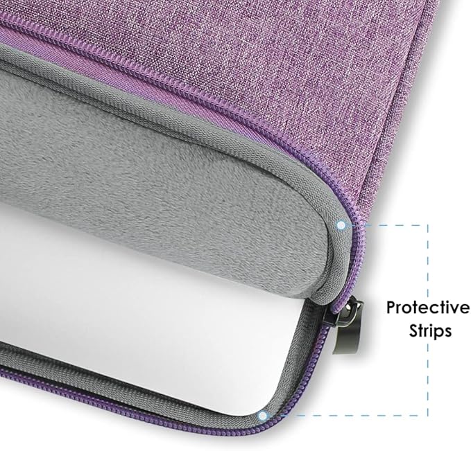 ProElife 13-Inch Laptop Sleeve Case for 2023 2022 MacBook Air 13.6 inch with Apple M2 Chip & MacBook Pro 13.3 inch with Apple M2 Chip Accessory Traveling Carrying Canvas Bag Cover Simple Case (Purple)