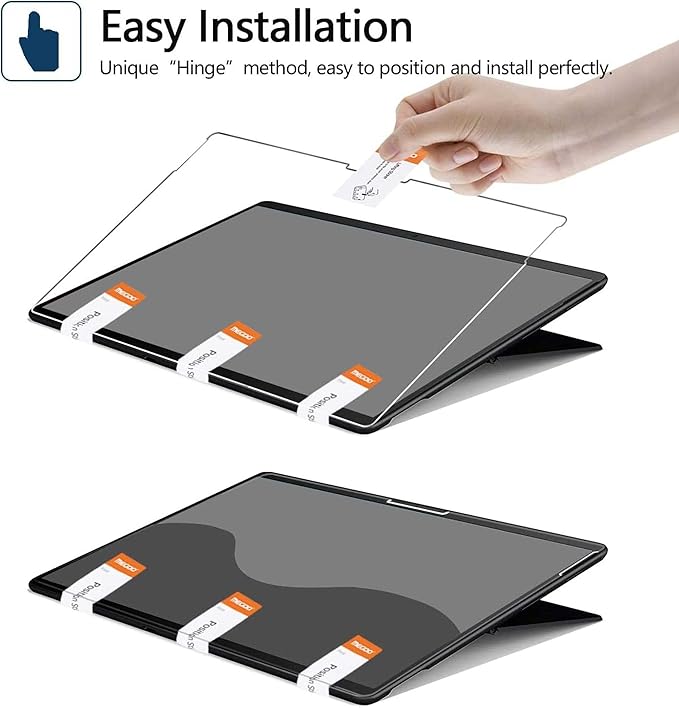 Megoo ArmorShield Screen Protector for Surface Laptop 13 Inch (2025), Tempered Glass, [9H+ Military Grade] [3X Shatterproof Protection], HD Clear, Easy Installation, 2 Pack