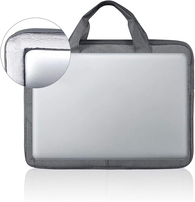 LANDICI Laptop Bag Carrying Case 15.6 Inch with Shoulder Strap, Slim Waterproof Computer Sleeve Cover Compatible with MacBook Pro 15/16, 15-16 Inch HP Acer Dell Lenovo ASUS Laptop, Grey