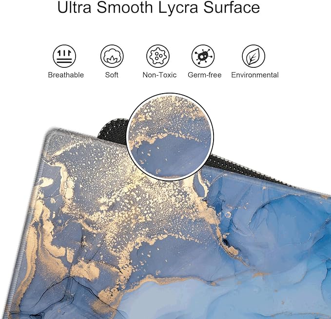 48 x 24 inch Mouse Pad Gaming Mousepad XXXXL Desk Mat Extra Large Desk Pad Giant Computer Mat Blue Marble 48 Inch Mouse Matt for Desktop Office Protector