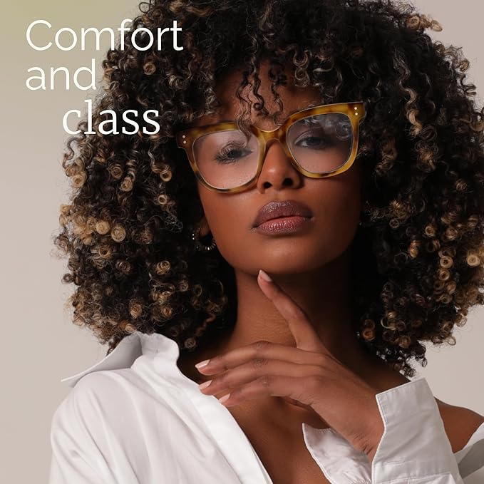 miyya Blue Light Glasses for Women & Men – Oversized UV & Blue Light Blocker Chunky Frames, Stylish Eyewear Accessories