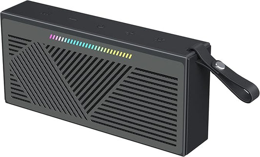 Bluetooth Speaker Wireless Portable IPX5 Waterproof for Home Party Outdoor Beach, Black