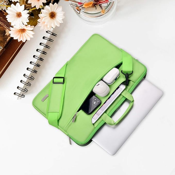 Hseok Laptop Shoulder Bag 13 13.3 14 Inch Case Compatible with MacBook Pro/Neo 14" M5/M4/M3/M2/M1,Mac Air/pro/Neo 13" and Most 13 13.3 14 Notebooks,Spill-Resistant Briefcase,Light Green