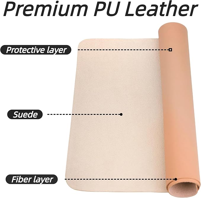 Desk Pad Mat PU Leather Non-Slip Water-Resistant Desk Matt for Desktop