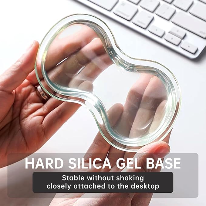 Mouse Pad with Wrist Rest, Soft Cloud Gel Keyboard Mouse Pad Set with Hand Wrist Support, Cute Non Slip Office Desk Accessories for Comfort/Pain Relief/PC Gaming/Computer/Laptop, (Clear Wave)
