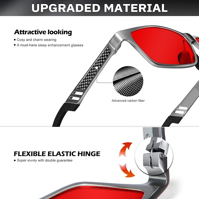 ANYLUV Blue Light Blocking Glasses Men Computer Gaming Glasses Lightweight Al-Mg Metal Anti Eyestrain Eye Protection