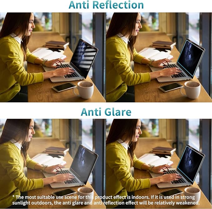 F FORITO 2-Pack 15.6 inch Anti Blue Light Screen Protector, Eye Protection Anti Glare & Blue Light Blocking Screen Filter Compatible with All 15" Laptops with 16:10 Aspect Ratio