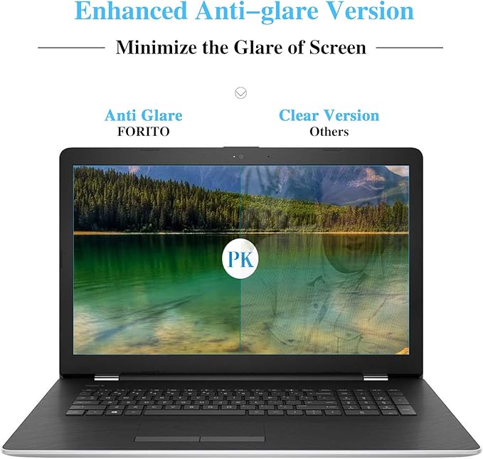 [2 PACK] FORITO 17.3" Anti Glare Screen Protector Compatible with All Brands of 17.3" with 16:9 Aspect Ratio Display Laptop(Size: 15" Width x 8.5" Height)