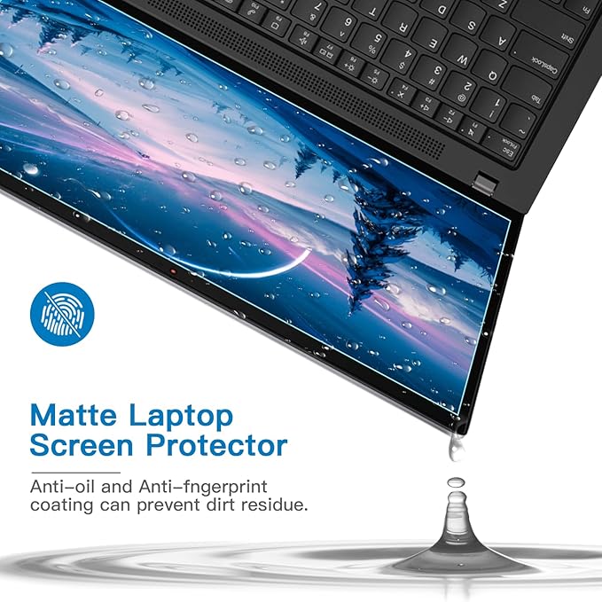 2 Pack 16 Inch 16:10 Anti Blue Light Laptop Screen Protector, Reduce Eye Strain Anti Glare Screen Protector for 16’’ with 1920x1200 Resolution Laptops, Not for 16.1''