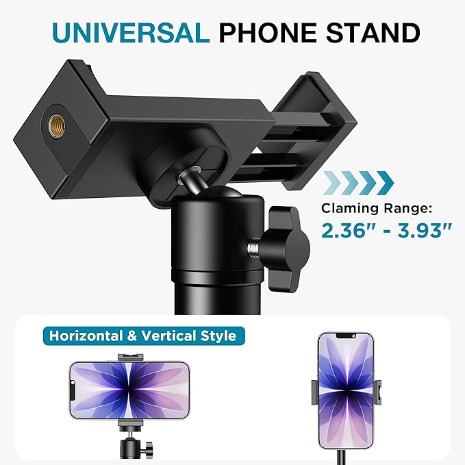 InnoGear Webcam Stand, 31" Telescopic Webcam Mount Vlogging Stick with Phone Holder Web Cam Stand for Logitech Webcam C922 C930e C920S C920 C615 C960 C920x BRIO 4K NexiGo N60, Phones, Cameras - Image 4