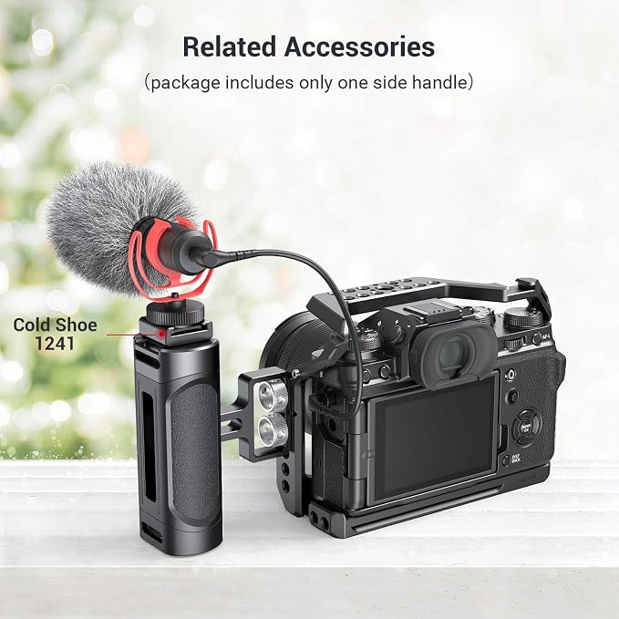 SMALLRIG Mini Side Handle Handgrip with Dual 1/4"-20 Screw Mount for Mirrorless Digital Camera DSLR Camera Small Camera Cage Built-in Wrench, Up and Down Adjustable - 2916 - Image 7