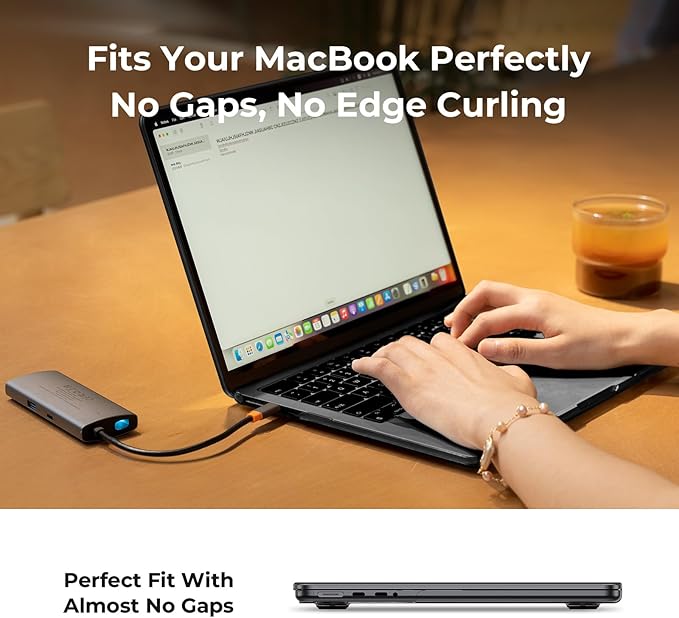 EooCoo Case Compatible with MacBook Pro 14 inch M5 2026-2021 M4 M3 M2 M1 Pro/Max Chip, Hard Shell Cases with Keyboard Cover, Screen Protector - Crystal Black