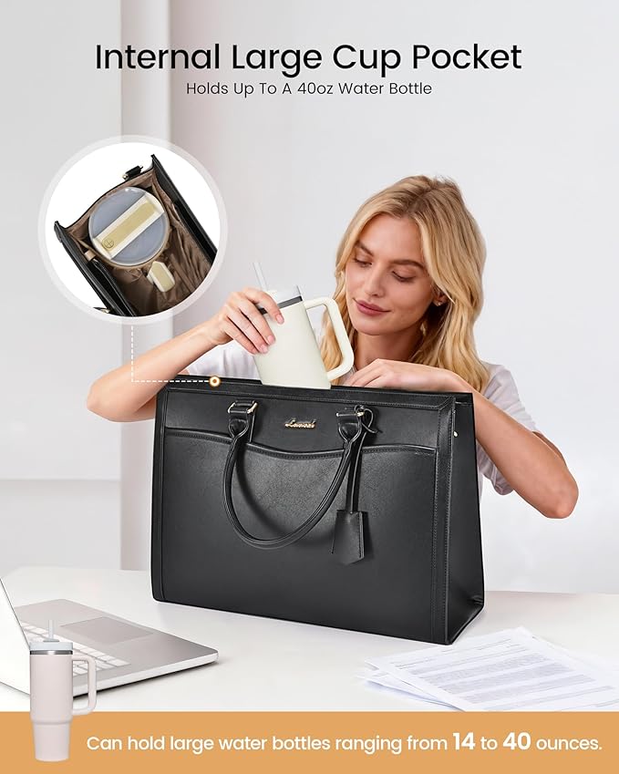 LOVEVOOK Laptop Tote Bag for Women, Office Work Bag Briefcase fit for 15.6 inch Laptop, Large Capacity Teacher Bag Handbag