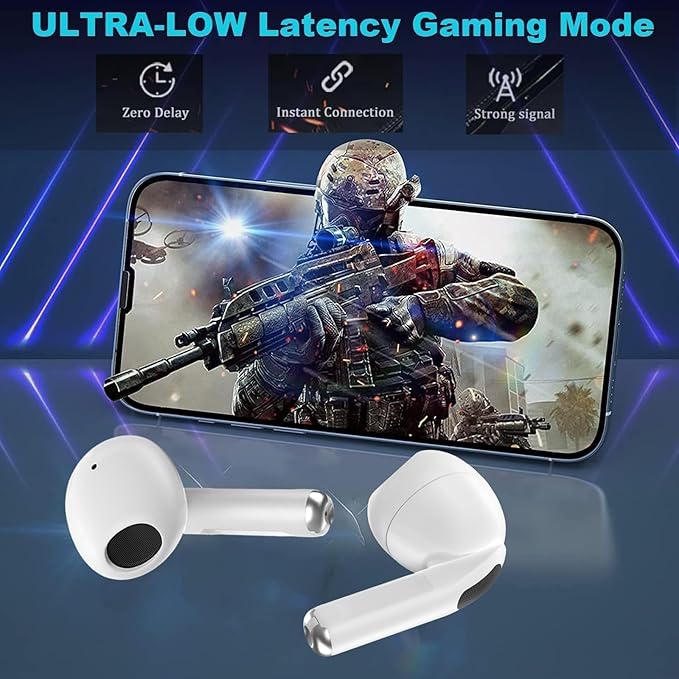 Bluetooth 5.4 Wireless Earbuds Headphones Portable Earbuds with Silicone Cord,50H Playtime Stereo in Ear Buds Built-in 4 ENC Mic Earphone,IP7 Waterproof for Sports Running Workout Helpsleep