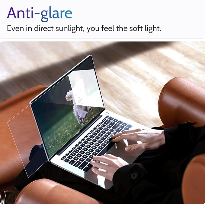 Peslv 3 Pcs Anti Blue Light Screen Protector for Laptop 13.4"/13.3" 16:10, 13In Computer Monitor Glare Filter UV Blocker Shield Cover Eye Protection Film